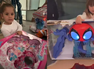 Imagem ilustrativa da imagem Filhos de Virginia Fonseca ganham presentes de Vini Jr. e agradecem