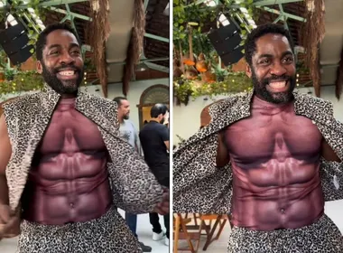 Imagem ilustrativa da imagem Lázaro Ramos comemora 47 anos com tema de festa inusitado