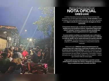 Nota da escola de samba Unidos da Vila Kennedy