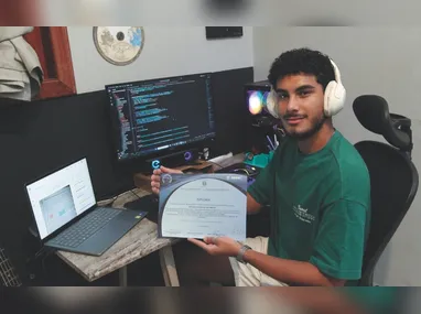 Alunos em sala de aula na Serra