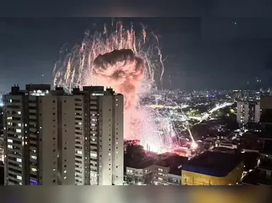 Imagem ilustrativa da imagem Explosão em galpão deixa um morto e atinge veículos e casas na zona leste de SP