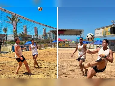 Darlan comemora seu gol que abriu o placar da partida