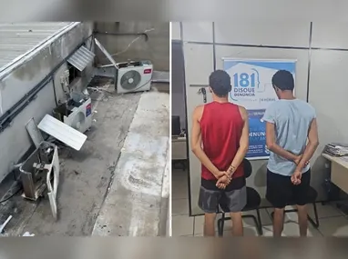 Imagem ilustrativa da imagem Homens são presos suspeitos de furto de peças de ar-condicionado de UPA no ES