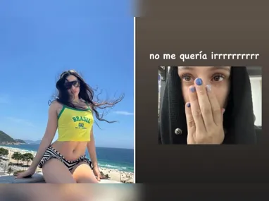 Imagem ilustrativa da imagem Rosalía posta foto chorando ao se despedir do Rio de Janeiro