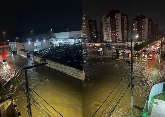 Imagem ilustrativa da imagem Fortes chuvas provocam alagamentos em Vitória