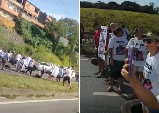 Imagem ilustrativa da imagem Grupo interdita Rodovia do Contorno e pede justiça por família morta em acidente