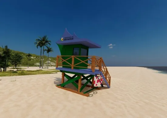 Imagem ilustrativa da imagem Guriri terá postos de salva-vidas inspirados em Miami