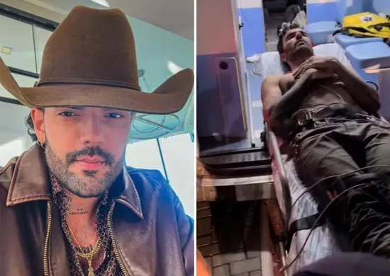 Imagem ilustrativa da imagem Luan Pereira passa mal após show e é levado de ambulância ao hospital