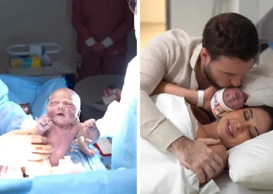 Imagem ilustrativa da imagem Maíra Cardi mostra vídeo de nascimento da filha: 'Misto de emoção e medo'