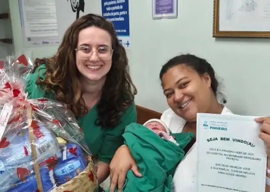 Imagem ilustrativa da imagem Miguel e Ayla são os primeiros bebês nascidos no Rio em 2026