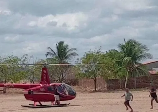 Imagem ilustrativa da imagem Passageiros de helicóptero são assaltados após pouso de emergência no Ceará