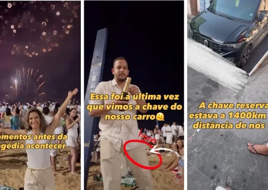 Imagem ilustrativa da imagem Réveillon vira dor de cabeça após casal perder chave do carro em praia de Vitória