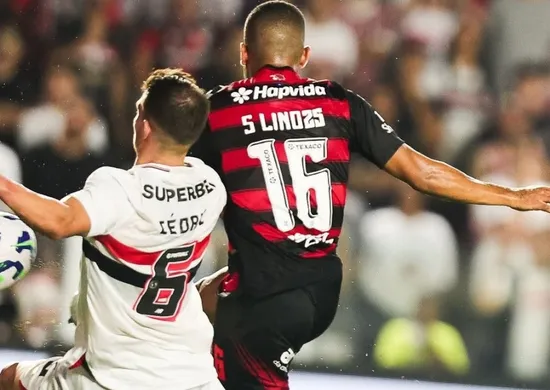 Imagem ilustrativa da imagem São Paulo e Flamengo empatam na Vila Belmiro, e Palmeiras segue líder