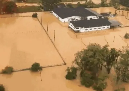 Imagem ilustrativa da imagem Seis cidades decretam estado de emergência após chuva causar destruição em SC