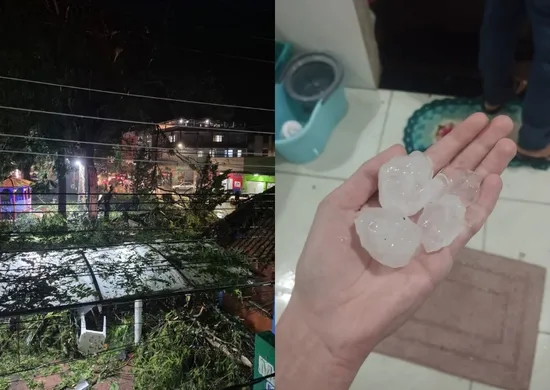Imagem ilustrativa da imagem VÍDEOS: Temporal causa estragos em várias cidades do Espírito Santo