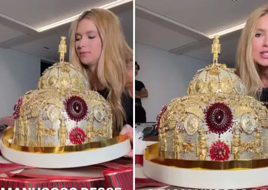 Imagem ilustrativa da imagem Virginia mostra panetone de luxo de R$ 6 mil comprado para irmão de Vini Jr.