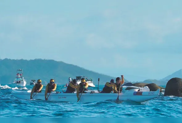 Imagem ilustrativa da imagem Atletas de canoa havaiana do ES conquistam pódio em São Paulo