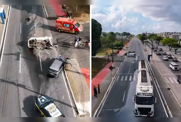 A pista já foi totalmente liberada, mas recomenda-se cautela ao passar pelo trecho, que fica no quilômetro 47,5, nas proximidades da unidade da Chesf