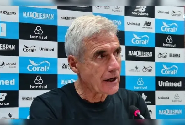 Imagem ilustrativa da imagem Técnico Luís Castro usa conotação racista em coletiva do Grêmio e se desculpa