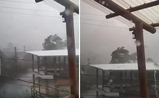 Imagem ilustrativa da imagem Chuva de granizo surpreende moradores na região Serrana do Espírito Santo