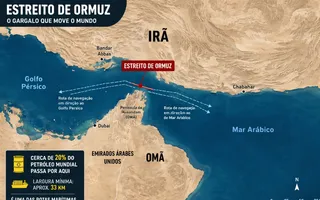 Imagem ilustrativa da imagem Ormuz: palco da tensão mundial tem a distância entre Recife e Caruaru