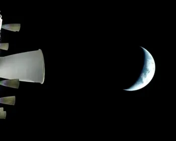 Imagem ilustrativa da imagem A caminho da Lua, Artemis já está mais perto do satélite do que da Terra