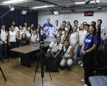 Imagem ilustrativa da imagem Estudantes se encantam em visita à Rede Tribuna