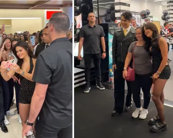 Imagem ilustrativa da imagem Inauguração da Sephora no ES atrai centenas de fãs de Theodoro e Franciny Ehlke