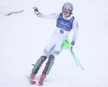 Imagem ilustrativa da imagem Lucas Pinheiro cai na primeira descida e é eliminado no slalom