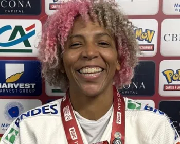 Imagem ilustrativa da imagem Rafaela Silva conquista o ouro na primeira competição de judô do ano