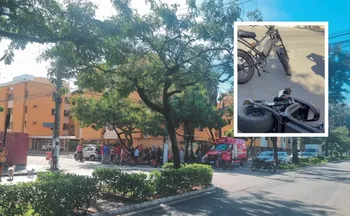 Imagem ilustrativa da imagem Estudantes ficam feridos em acidente com bike elétrica em Jardim Camburi