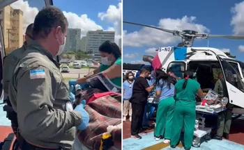 Imagem ilustrativa da imagem Homem é socorrido pelo Notaer após explosão de gás em casa no ES