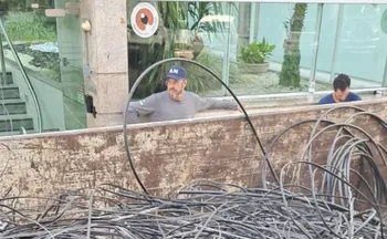 Imagem ilustrativa da imagem Mais de 800 kg de cabos são retirados de postes na Praia do Canto