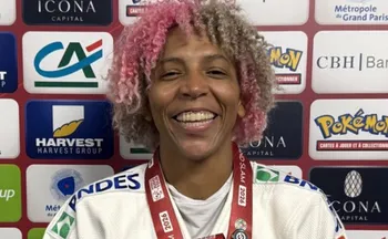 Imagem ilustrativa da imagem Rafaela Silva conquista o ouro na primeira competição de judô do ano