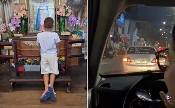 Imagem ilustrativa da imagem VÍDEO | Menino de 7 anos vence o câncer e é recebido por carreata no ES