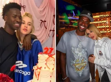 Imagem ilustrativa da imagem Cara fechada de Virginia em festa surpresa reforça rumor de crise com Vini Jr.