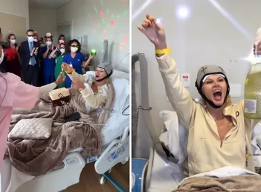 Imagem ilustrativa da imagem Val Marchiori faz última quimioterapia e celebra: 'gratidão a Deus'