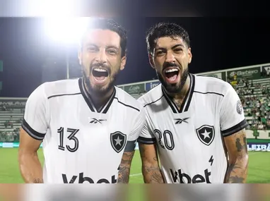 Jogadores do Botafogo comemoram a vitória sobre a Chape