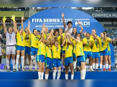 Imagem ilustrativa da imagem Brasil conquista título do FIFA Series de futebol feminino