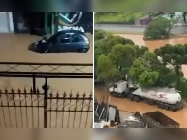 Estragos causados pela chuva em Ubá (MG)