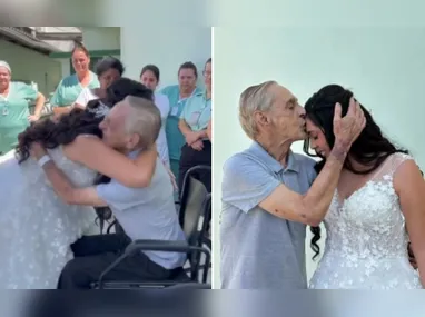 Momento em que a cabra foi flagrada em cima da cama