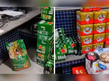 Material apreendido com o adolescente