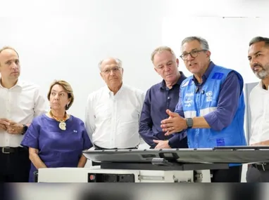 Governador Renato Casagrande durante anúncio do edital para a construção do Complexo de Saúde Noroeste, em Colatina