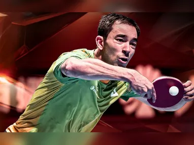 Imagem ilustrativa da imagem Hugo Calderano fica com bronze na Copa do Mundo de tênis de mesa