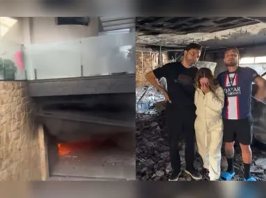 O chef Erick Jacquin conversa com os proprietários Cinara e Francisco