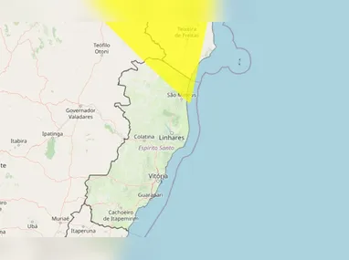 Imagem ilustrativa da imagem Inmet emite alerta de chuvas intensas para sete cidades do ES; veja quais