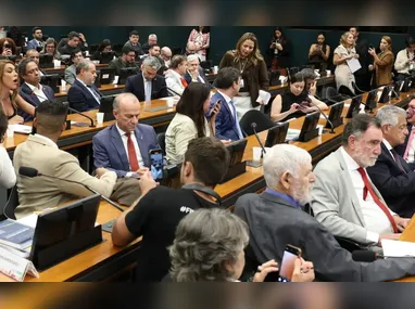 Francisco Lucas, Wellington Lima, William Murad, Dennis Cali durante coletiva