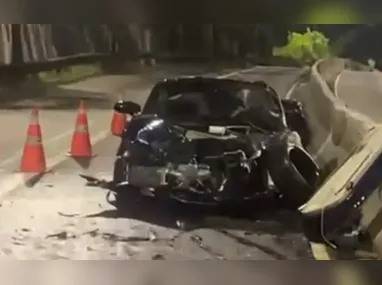 Acidente foi flagrado por câmeras de segurança