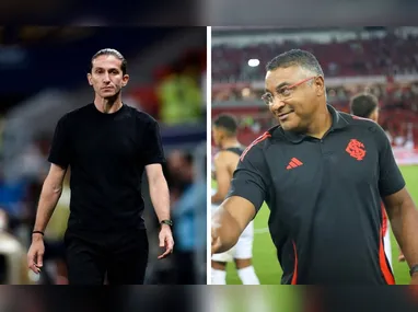 Jogadores do Vitória comemoram gol durante a partida de ida contra o Porto Vitória