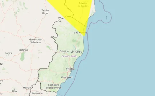 Imagem ilustrativa da imagem Inmet emite alerta de chuvas intensas para sete cidades do ES; veja quais